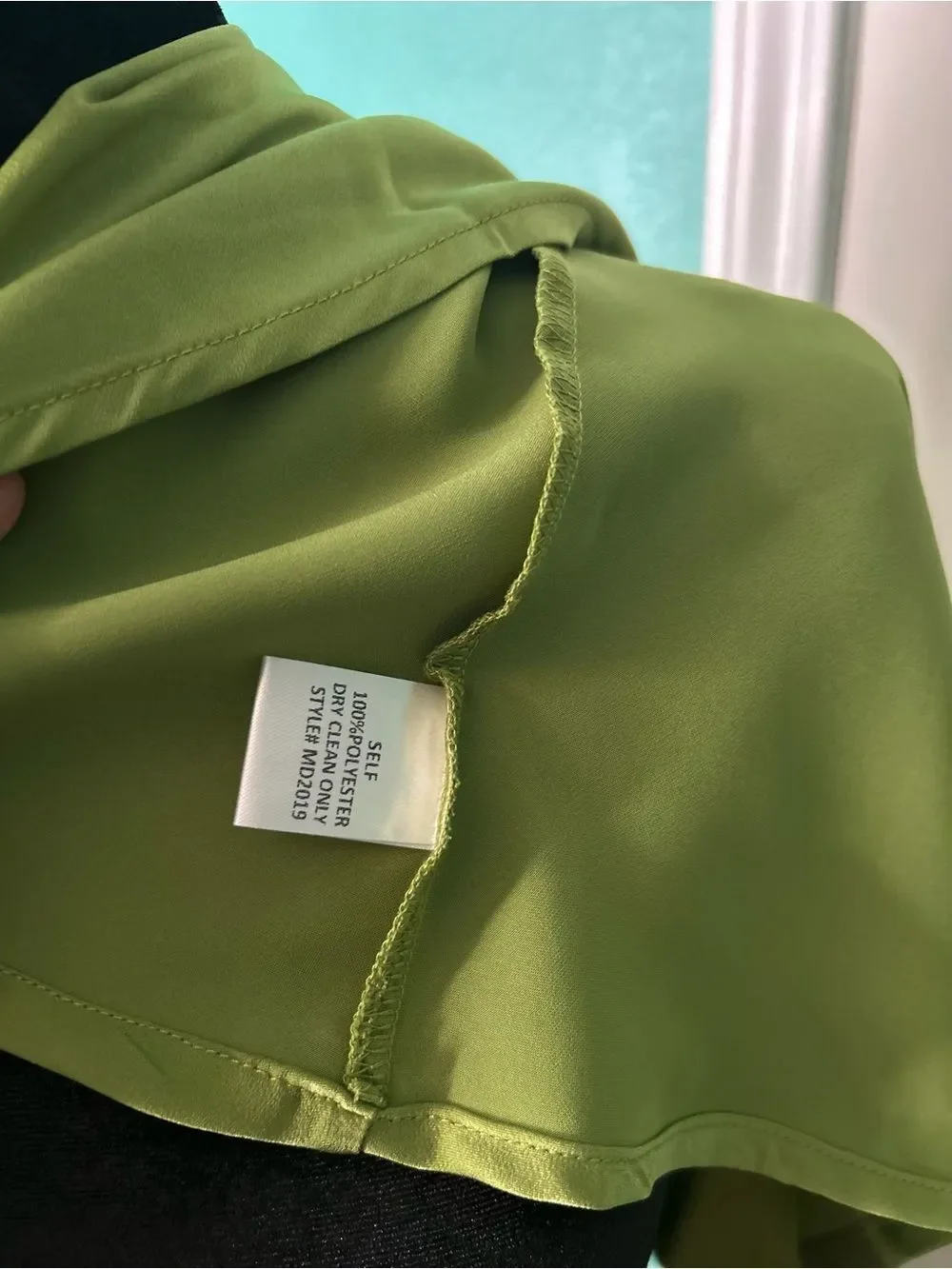 Edit by Nine Satin Halter Cutout Twist Front Maxi Dress Green - Picture 13 of 14